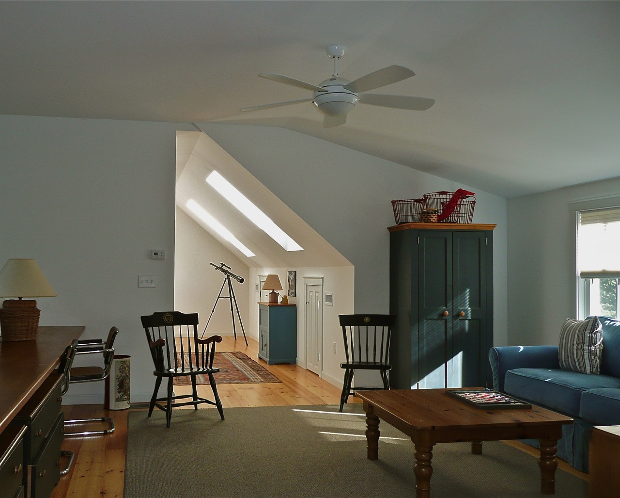 Loft, skylights, custom home by Duxbury architect Joseph B Lanza