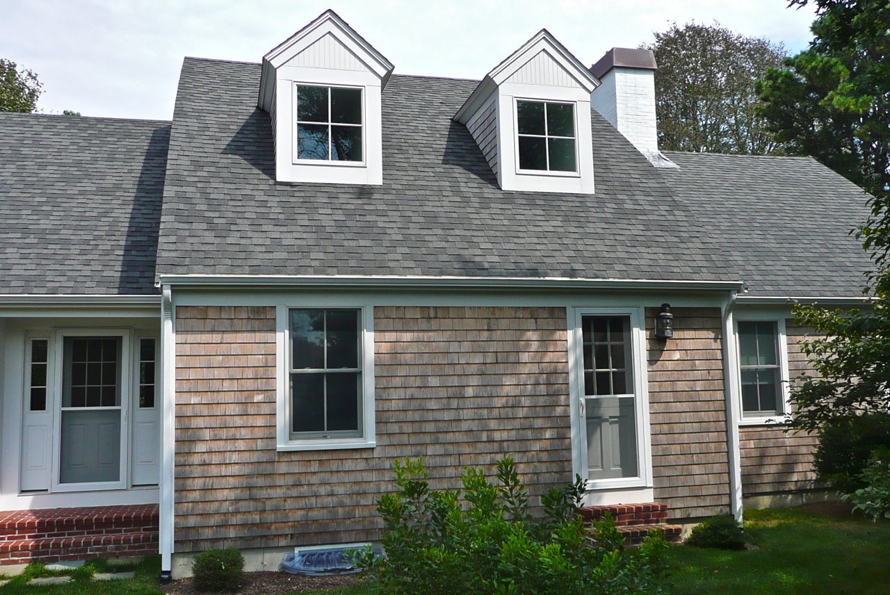 Half cape, doghouse dormers, Cape Cod architecture