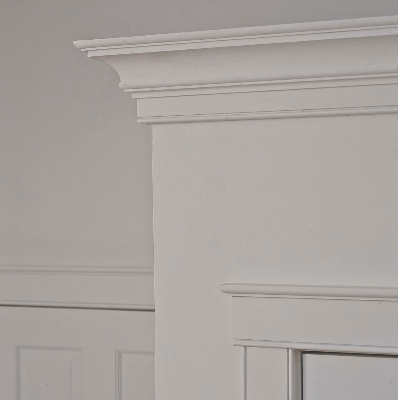 Custom crown molding, door and window casing detail by Duxbury MA design build firm