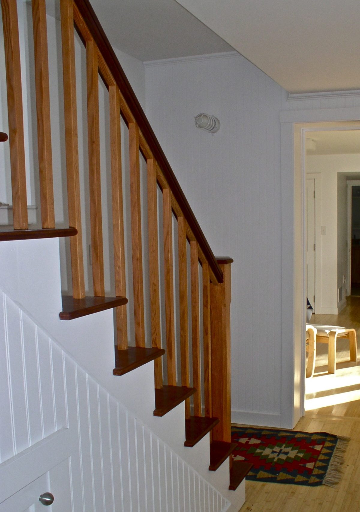 Staircase by Cape Cod custom home builder