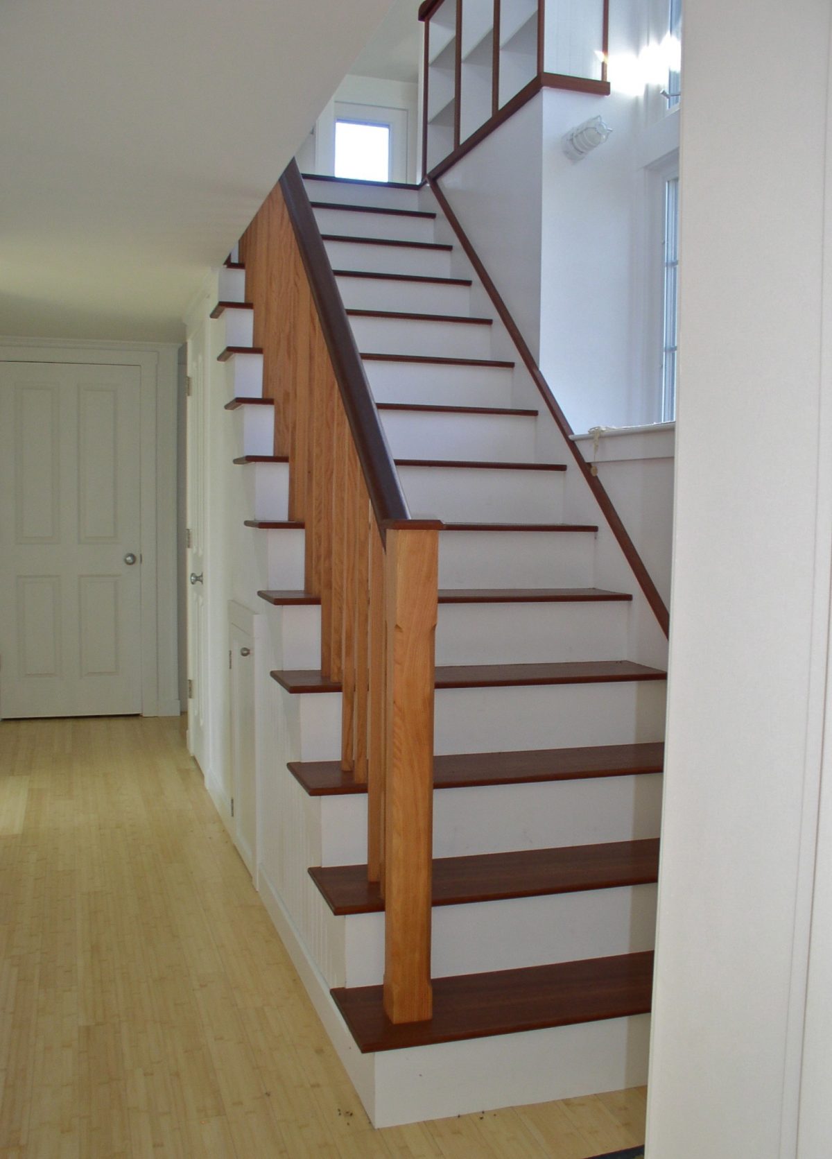 Staircase, Cape cod beach cottage design by Joseph B lanza