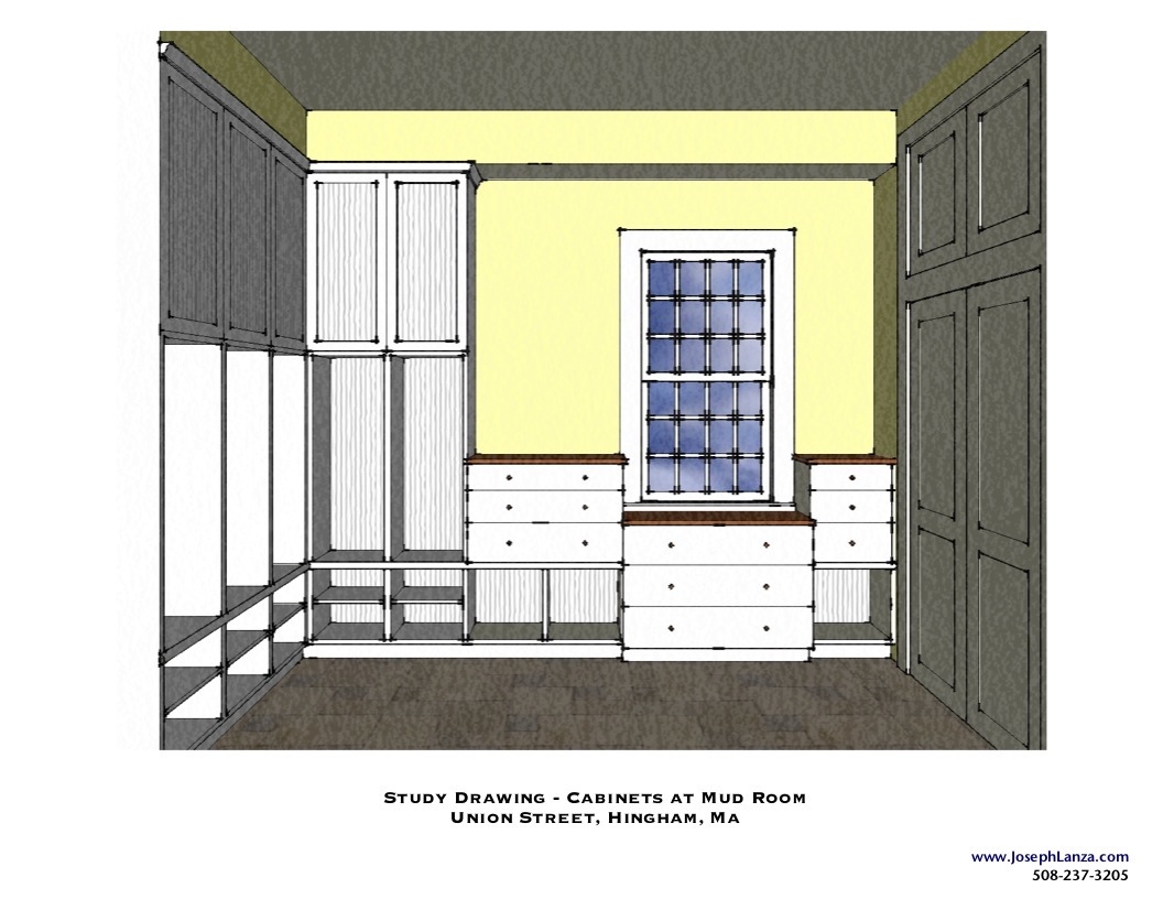 custom mudroom and cabinetry design by architect