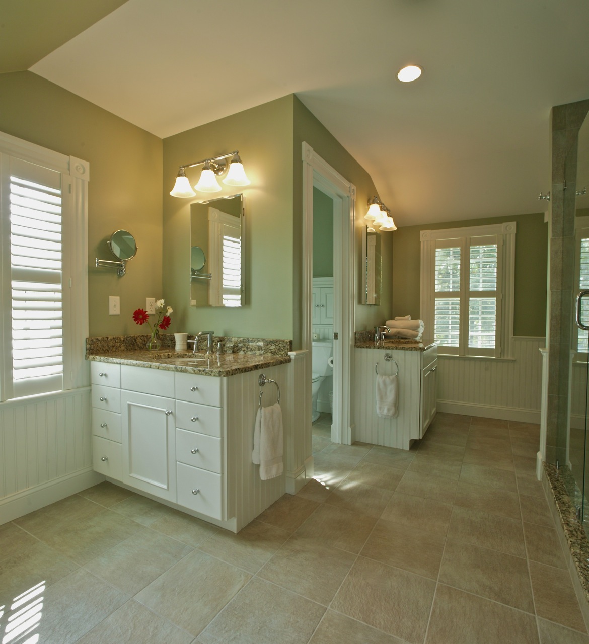 Hingham bathroom custom cabinets